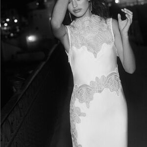 Shona Joy White Lace Dress